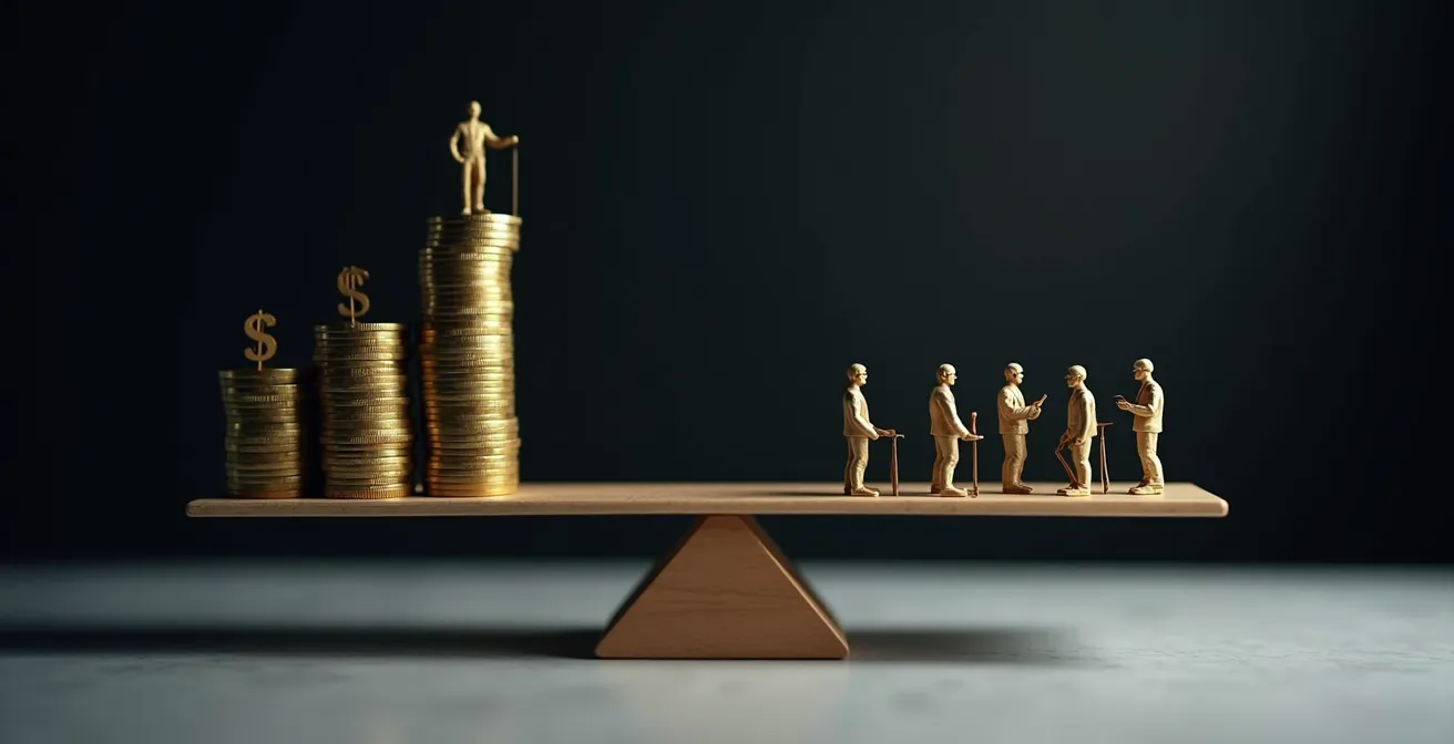 Comparaison visuelle de l'intensité capitalistique versus l'intensité humaine des secteurs de franchise