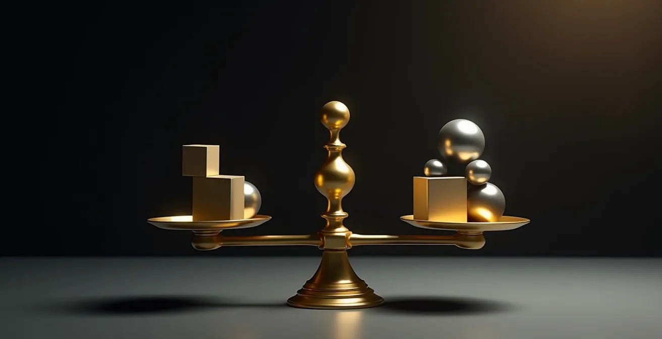 Matrice visuelle montrant l'impact business versus le coût des différentes catégories de dépenses