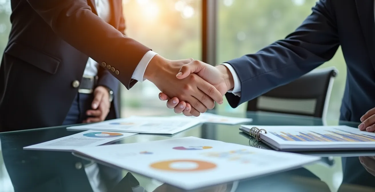 Analyse comparative de contrats avec graphiques de données pour négociation stratégique