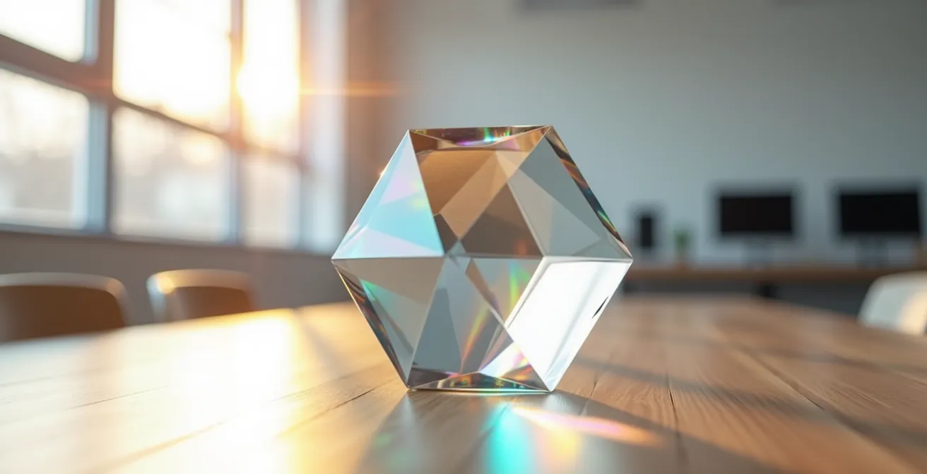 Représentation visuelle du prisme hexagonal de Kapferer comme outil stratégique